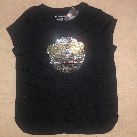 NWT Emoji reversible tee size 10/12 - Picture 5 of 5
